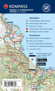 KOMPASS Wanderkarten-Set 204 Weinviertel (2 Karten) 1:50.000, Karten