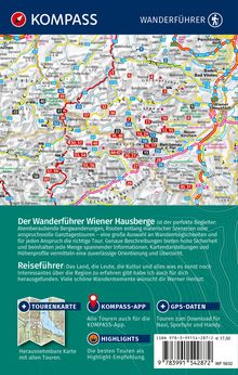 Werner Heriszt: KOMPASS Wanderführer Wiener Hausberge, 60 Touren mit Extra-Tourenkarte, Buch