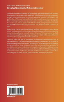 Der Titel lautet: "Diversity of Experimental Methods in Economics". Der Hintergrund ist orange bis rot verlaufend.