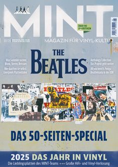 "The Beatles", "Das 50-Seiten-Special", "2025 Das Jahr in Vinyl". Magazin-Cover mit Collage von Beatles-Alben.