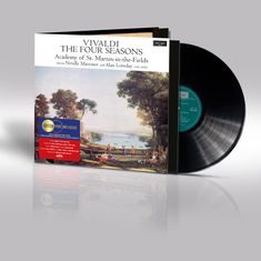 „VIVALDI THE FOUR SEASONS“, Album von „Academy of St. Martin-in-the-Fields“, zeigt eine klassische Landschaftsmalerei.
