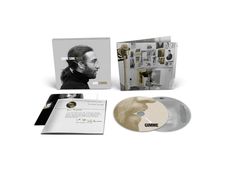 "Gimme Some Truth", "John Lennon", zwei CDs mit einem Porträt und eine geöffnete CD-Hülle mit Collagen von John Lennon.