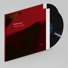 Cover mit Text "Keith Jarrett - Bordeaux Concert". Dunkelrot, schwarze Schallplatte ragt heraus.
