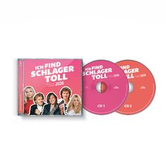 "ICH FIND SCHLAGER TOLL 2021". CD-Hülle in Pink mit Porträts, zwei CDs daneben.