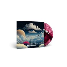 Texte: „Guilt Trippin'“, „Deep Purple“. Surreale Illustrationen von Wolken, einem Auge und Planeten.