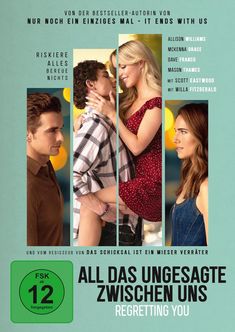 Vorab-Cover, FSK ab 12 freigegeben, „All das Ungesagte zwischen uns“. Portraits von mehreren Menschen auf türkisfarbenem Hintergrund.