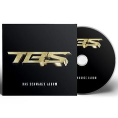 Text: „TBS, DAS SCHWARZE ALBUM“. Schwarzes CD-Cover mit goldglänzendem Logo und dazugehöriger Disc.