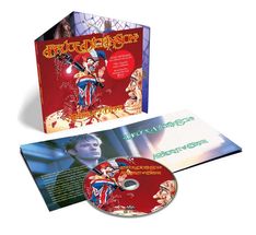 CD-Hülle mit Texten: "Bruce Dickinson", "Accident of Birth". Illustration: Clown mit Axt, erstaunter Gesichtsausdruck.