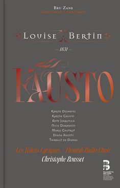 Louise Bertin (1805-1877): Fausto (Deluxe-Ausgabe im Buch), CD