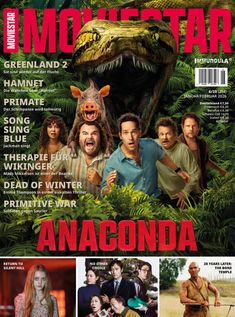 MOVIESTAR, ANACONDA. Titel von Filmen: Greenland 2, Hamnet, Primate, Song Sung Blue, Therapie für Wikinger, Dead of Winter.