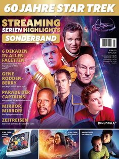 "60 Jahre Star Trek. Streaming Serien Highlights Sonderband. 6 Dekaden in allen Facetten. Parade der Captains."