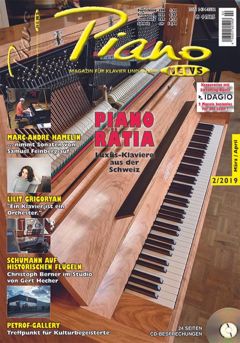 Zeitschriften: PIANONews - Magazin für Klavier &amp; Flügel (Heft 2/2019), Zeitschrift