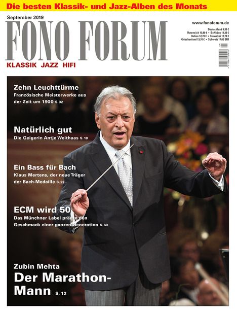 Zeitschriften: FonoForum September 2019, Zeitschrift
