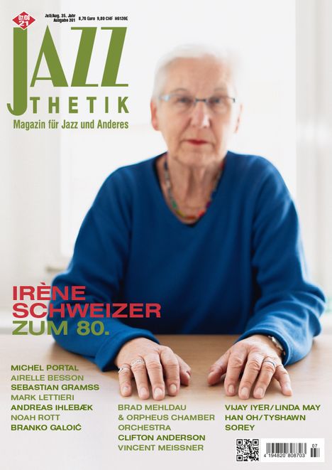 Zeitschriften: Jazzthetik - Magazin für Jazz und Anderes Juli/August 2021, Zeitschrift