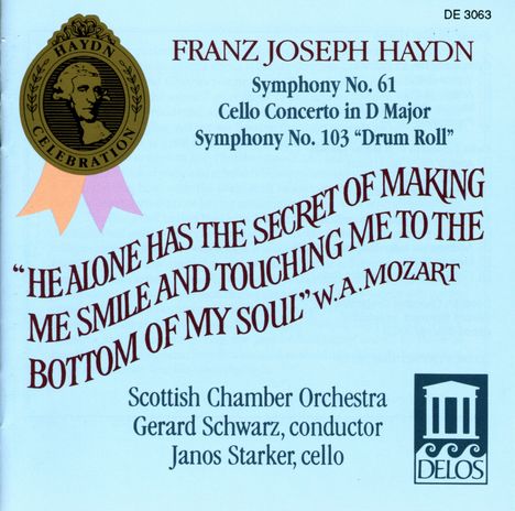 Joseph Haydn (1732-1809): Symphonien Nr.61 &amp; 103, CD