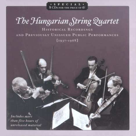 Hungarian String Quartet, 8 CDs
