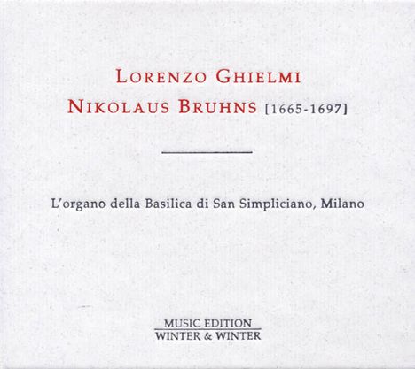 Lorenzo Ghielmi - Nikolaus Bruhns, CD