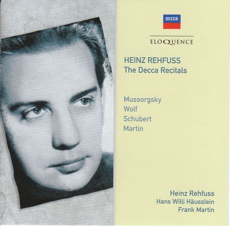 Heinz Rehfuss - The Decca Recitals, CD