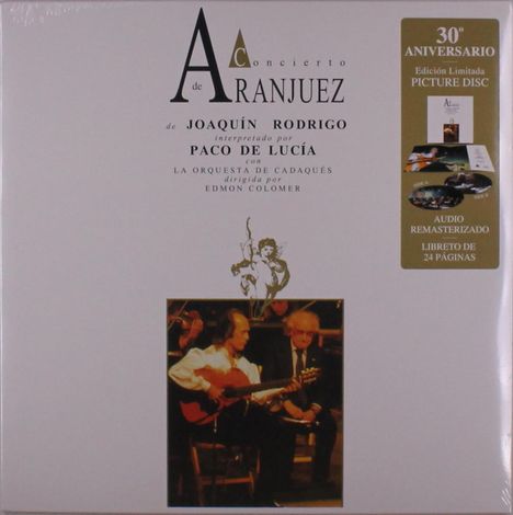 Paco De Lucía (1947-2014): Concierto De Aranjuez (30th Anniversary) (remastered) (Limited Edition) (Picture Disc), LP