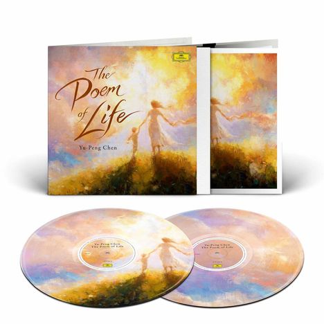 "The Poem of Life", Yu-Peng Chen. Ein Cover zeigt eine Frau und ein Kind in impressionistischen Farben mit Vinyl-Schallplatten.