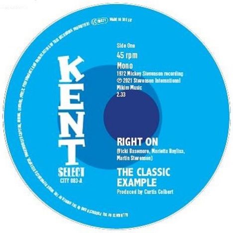 The Classic Example: Right On, Single 7"