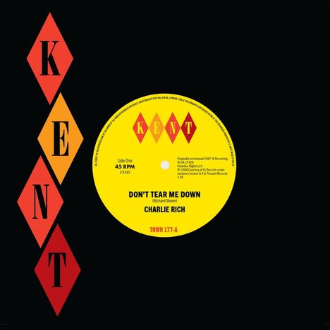 Charlie Rich: Don't Tear Me Down / Hotels, Motels (7inch), Single 7"