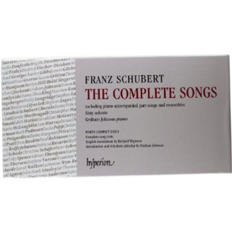 Franz Schubert (1797-1828): Sämtliche Lieder, 40 CDs