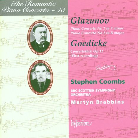 Alexander Glasunow (1865-1936): Klavierkonzerte Nr.1 &amp; 2, CD