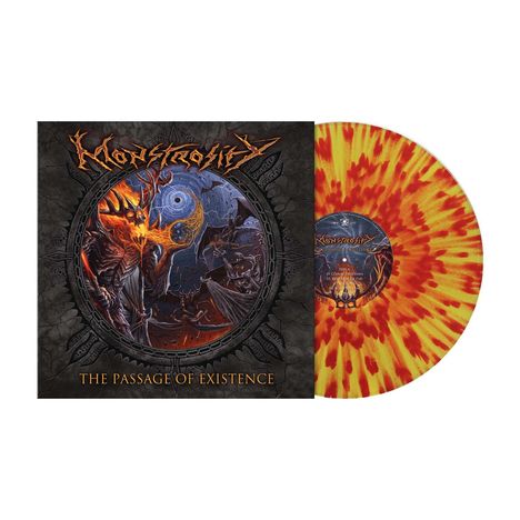 „The Passage of Existence“ steht unter einem dynamischen, dunklen Artwork. Eine bunte Vinyl-Schallplatte liegt daneben.