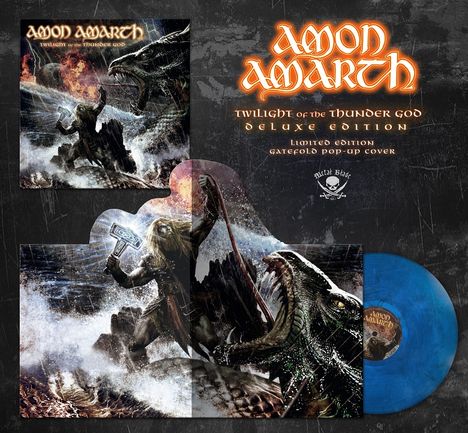 Amon Amarth: Twilight of the Thunder God (Limited Deluxe Edition) (Blue/Black/White Marbled Vinyl), LP