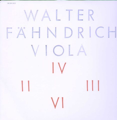 Walter Fähndrich (geb. 1944): Viola, LP