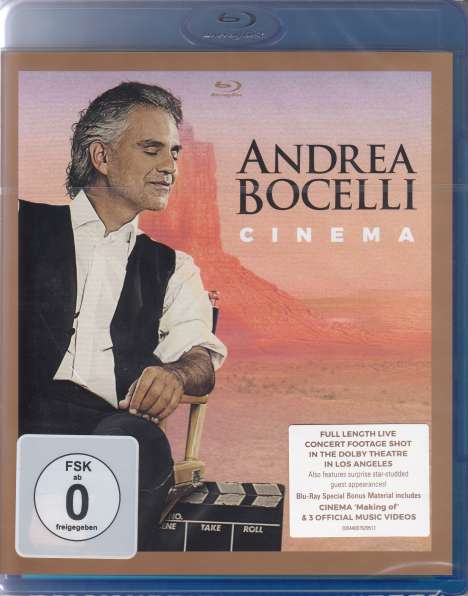 Andrea Bocelli: Cinema (Special Edition), Blu-ray Disc