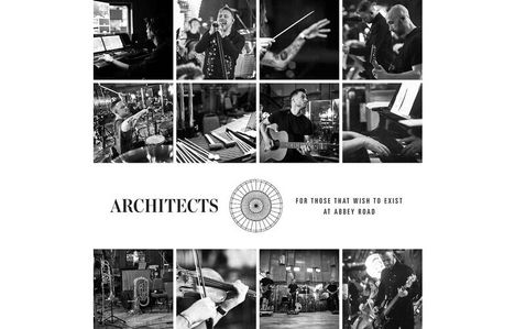 ARCHITECTS - FOR THOSE THAT WISH TO EXIST AT ABBEY ROAD. Schwarz-Weiß-Fotos von Musikern beim Spielen.
