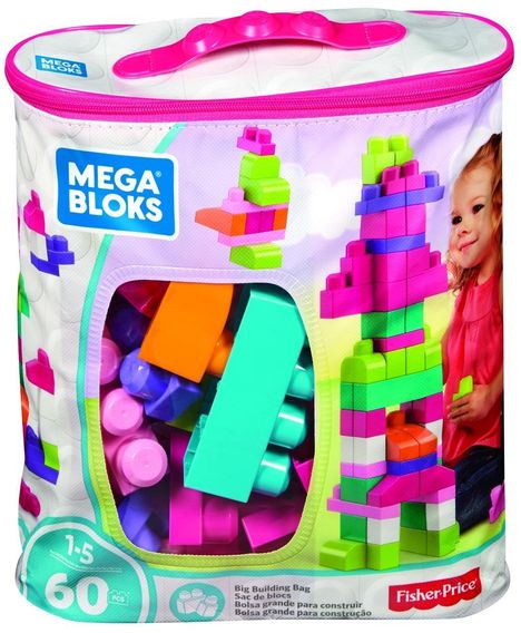 Mega Bloks Bausteinebeutel pink (60 Teile), Diverse