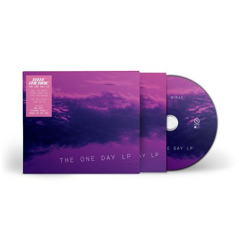CD-Hülle mit lila Himmel und Text: "THE ONE DAY LP". Enthält Titel in weißer Schrift.