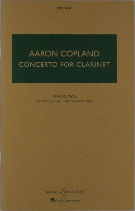 Concerto for Clarinet - New Edition, Buch
