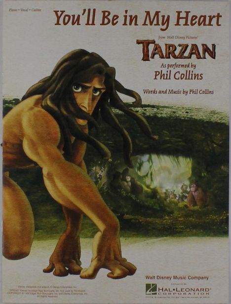 Phil Collins: You'll Be In My Heart From Tarzan Pvg (Collins), Noten