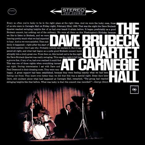 Dave Brubeck (1920-2012): At Carnegie Hall 1963, 2 CDs