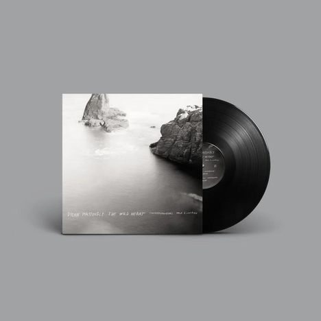 Text: "Dylan Mattingly The Wild Heart" und "Contemporaneous, Mazz & Lubman". Cover: Schwarz-Weiß-Foto von Felsen am Meer.