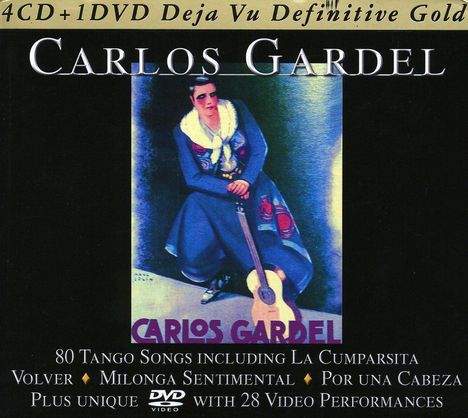 Carlos Gardel (1890-1935): Definitive Gold (4CD + DVD), 4 CDs und 1 DVD