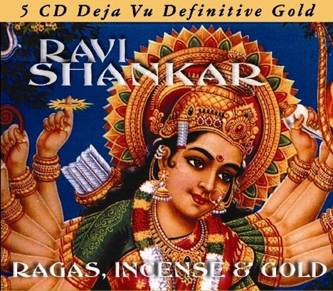 Ravi Shankar (1920-2012): Ragas, Incense &amp; Gold, 5 CDs
