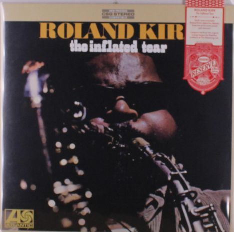 "ROLAND KIRK, the inflated tear." Ein Musiker spielt Saxophon, trägt Sonnenbrille. Atlantic Records-Logo unten links.