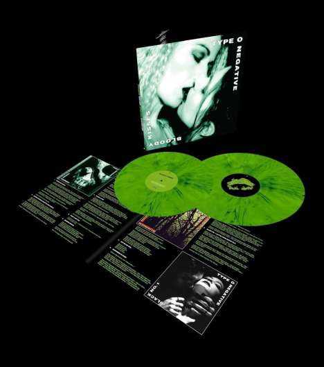 Type O Negative: Bloody Kisses (30th Anniversary Edition) (ROG Limited Edition) (Green &amp; Black Mixed Vinyl), 2 LPs