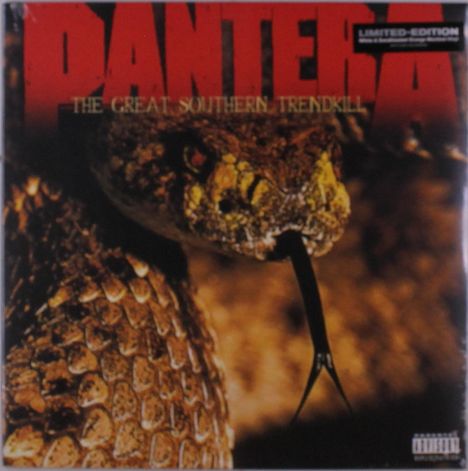 Pantera: The Great Southern Trendkill (Limited Edition) (White &amp; Sandblasted Orange Marbled Vinyl), LP