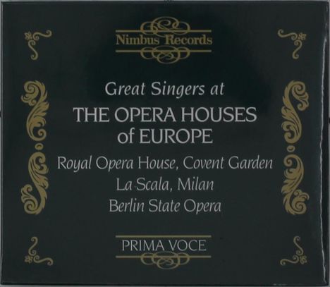 Great Singers at the Opera Houses of Europe, CD