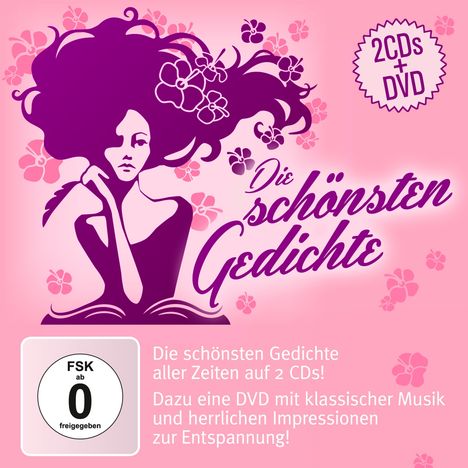 Die schönsten Gedichte aller Zeiten, 2 Audio-CDs + 1 DVD, 3 CDs