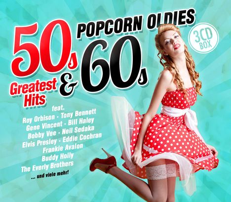 Popcorn Oldies: 50s &amp; 60s Greatest Hits, 3 CDs