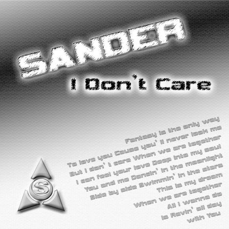 Sander: I Don't Care, Maxi-CD