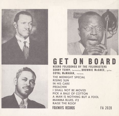 Terry/Mcghee/Mcmahan: Get On Board: Negro Folksongs, CD