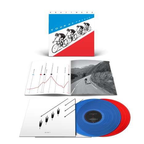 Kraftwerk: Tour De France (2009 remastered) (180g) (LP 1: Translucent Blue Vinyl/LP 2: Translucent Red Vinyl), 2 LPs